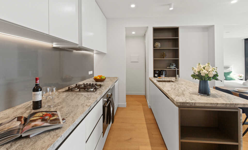 Kitchen in Astra Apartments Melbourne CBD - 2 bedroom corporate apartment on King st